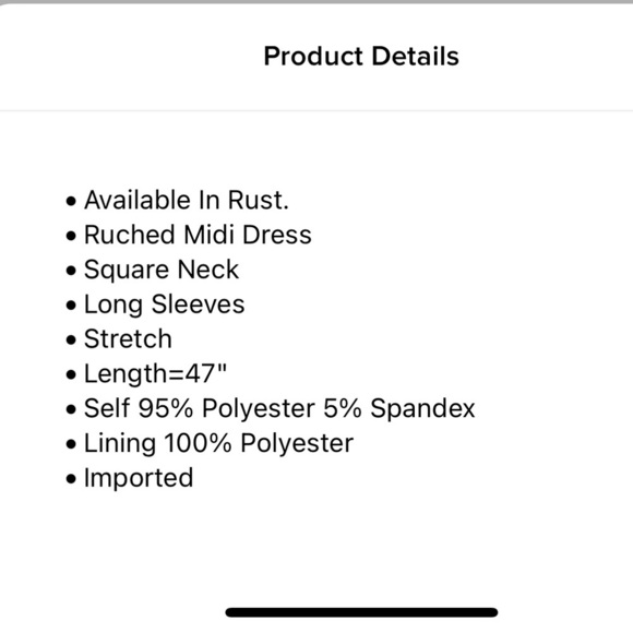 Fashion Nova Kaci Ruched Midi Dress Rust NWT - Picture 7 of 7